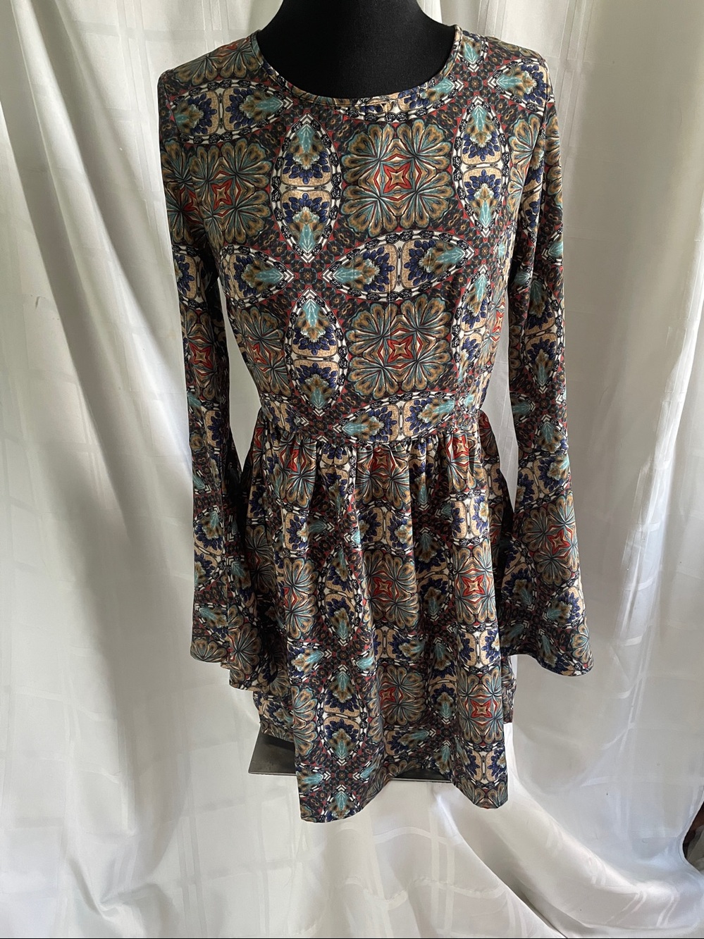 One Clothing Fit and Flare Bell Sleeve Dress Summer Boho style